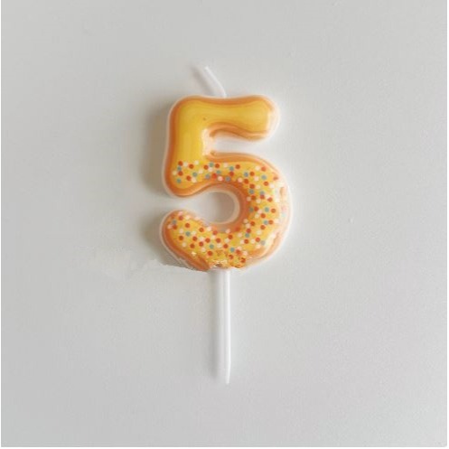 甜妞節慶♥台灣現貨♥【甜甜圈數字蠟燭0～9】糖霜數字蠟燭 生日蠟燭 寶寶周歲 造型蠟燭 生日派對蛋糕裝飾-規格圖7
