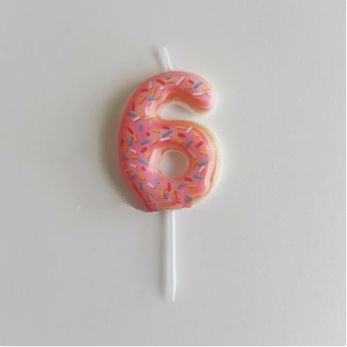 甜妞節慶♥台灣現貨♥【甜甜圈數字蠟燭0～9】糖霜數字蠟燭 生日蠟燭 寶寶周歲 造型蠟燭 生日派對蛋糕裝飾-規格圖7