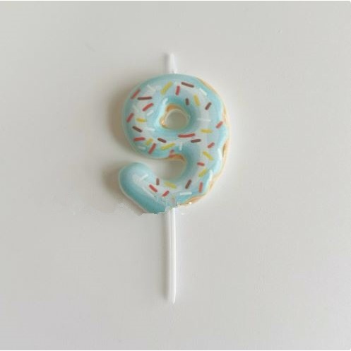 甜妞節慶♥台灣現貨♥【甜甜圈數字蠟燭0～9】糖霜數字蠟燭 生日蠟燭 寶寶周歲 造型蠟燭 生日派對蛋糕裝飾-規格圖7