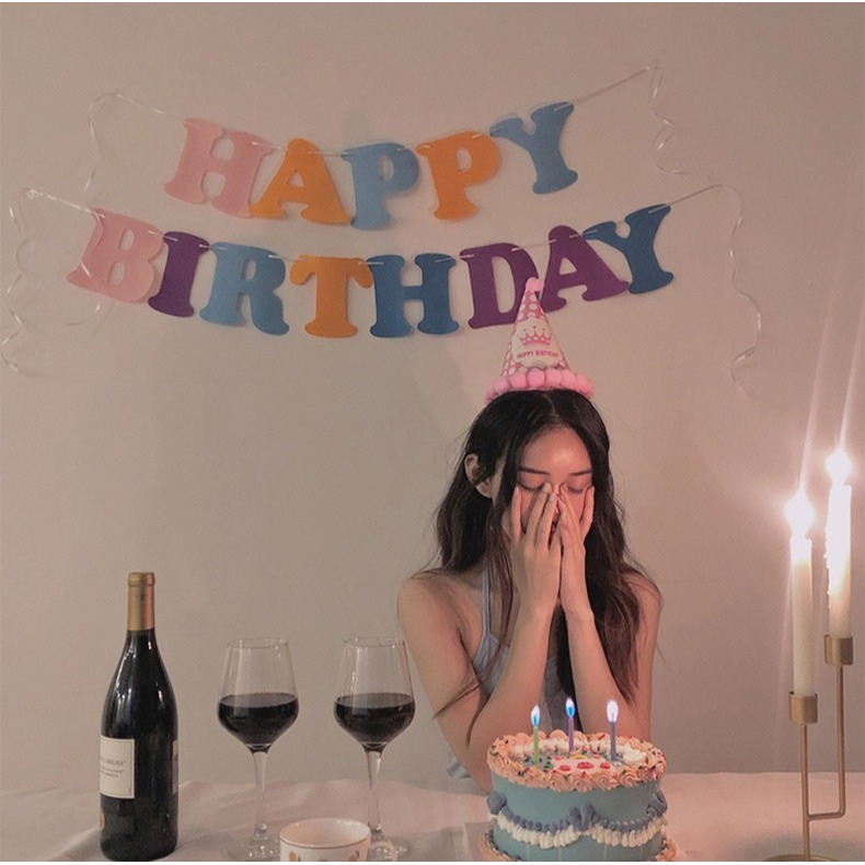 甜妞節慶♥台灣現貨♥【繽紛馬卡龍生日彩旗】不織布生日掛旗 派對彩旗 生日派對 派對佈置 裝飾彩旗 鬍子先生 寶寶周歲-細節圖3