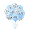 藍色小象氣球*5入+藍亮片氣球*5