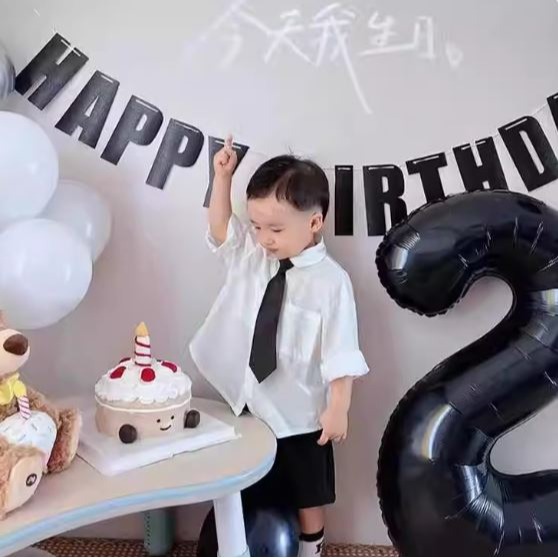 甜妞節慶♥台灣現貨♥【黑色生日彩旗】ins風 雷射銀生日字母彩旗 生日掛旗  歐美派對 派對彩旗 派對佈置-細節圖5