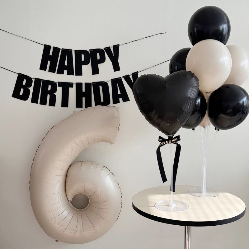 甜妞節慶♥台灣現貨♥【黑色生日彩旗】ins風 雷射銀生日字母彩旗 生日掛旗  歐美派對 派對彩旗 派對佈置-細節圖7