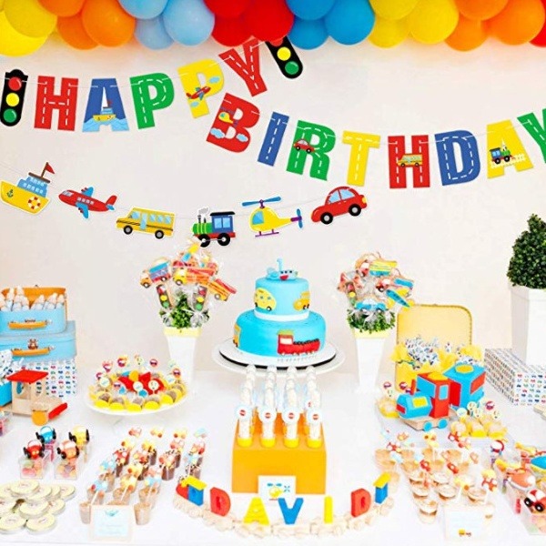 甜妞節慶♥台灣現貨♥【彩色汽車生日彩旗】車子生日彩旗 汽車派對旗 生日掛旗 生日派對 派對佈置 裝飾彩旗 拍攝道具-細節圖3