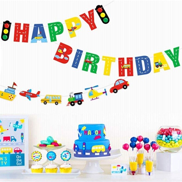 甜妞節慶♥台灣現貨♥【彩色汽車生日彩旗】車子生日彩旗 汽車派對旗 生日掛旗 生日派對 派對佈置 裝飾彩旗 拍攝道具-細節圖4