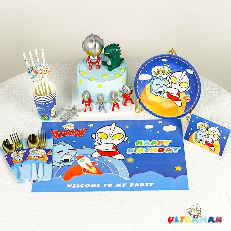 甜妞節慶♥台灣現貨♥【超人力霸王餐盤紙杯】奧特曼生日組題 汽車餐盤 車子紙杯 紙盤 精緻派對 生日派對佈置 野餐-細節圖4