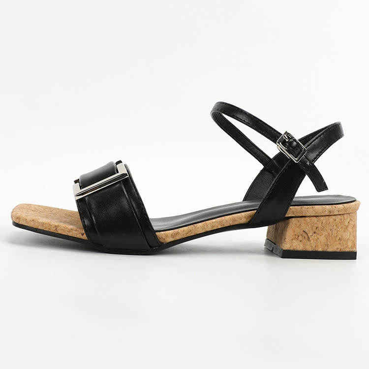 涼鞋 粗跟女2023年夏季新款仙女風氣質時尚一字帶中空露趾女士-細節圖5