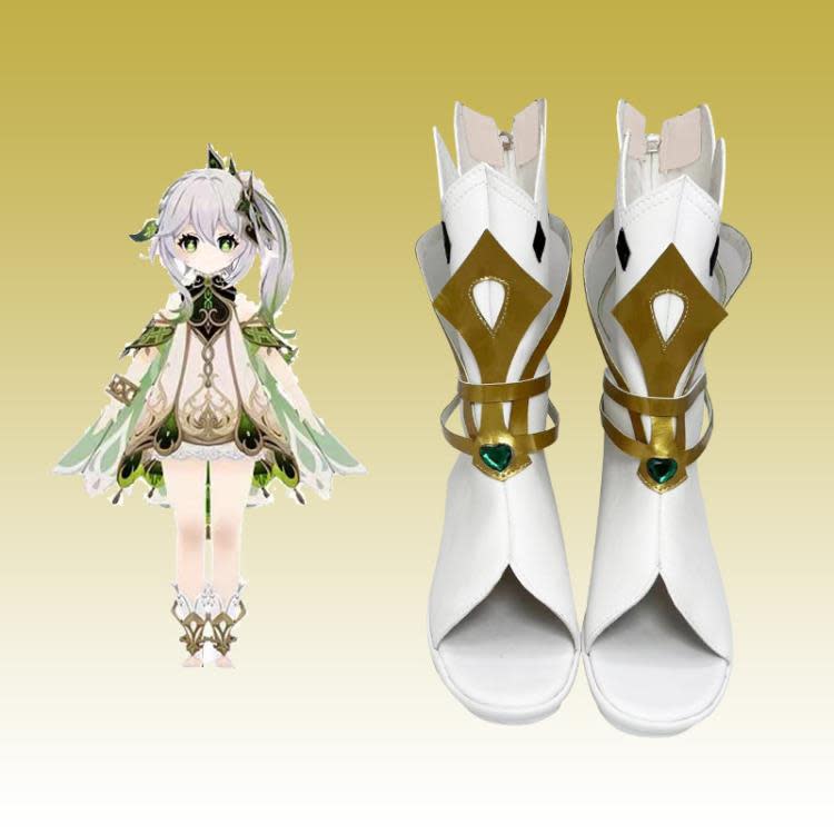 原神游戲cos鞋小吉祥草神cosplay女蘿莉納西妲鞋子漫展演出動漫鞋-細節圖6