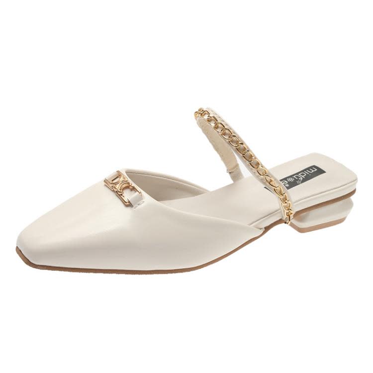 涼鞋 法式小香風半拖涼單鞋仙女鞋子2023年新款夏季外穿高級感包頭涼拖-細節圖5