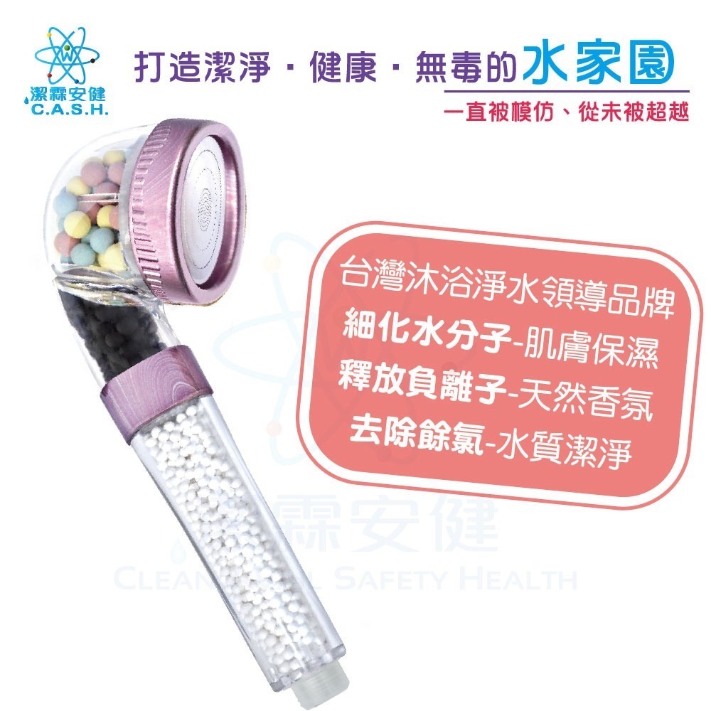 潔霖安健-飛瀑負離子沐浴淨水器-長春花藍-細節圖2