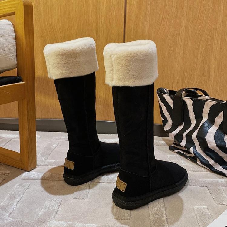 高筒雪地靴女2023冬季新品正韓長靴加絨加厚保暖絨口棉靴女-細節圖6