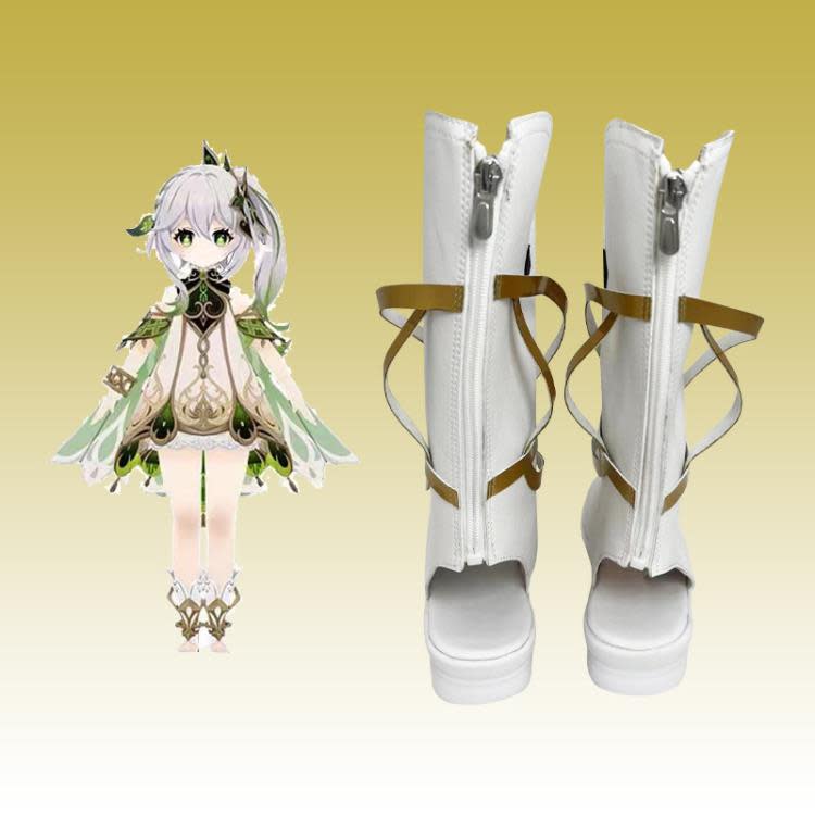 原神游戲cos鞋小吉祥草神cosplay女蘿莉納西妲鞋子漫展演出動漫鞋-細節圖3