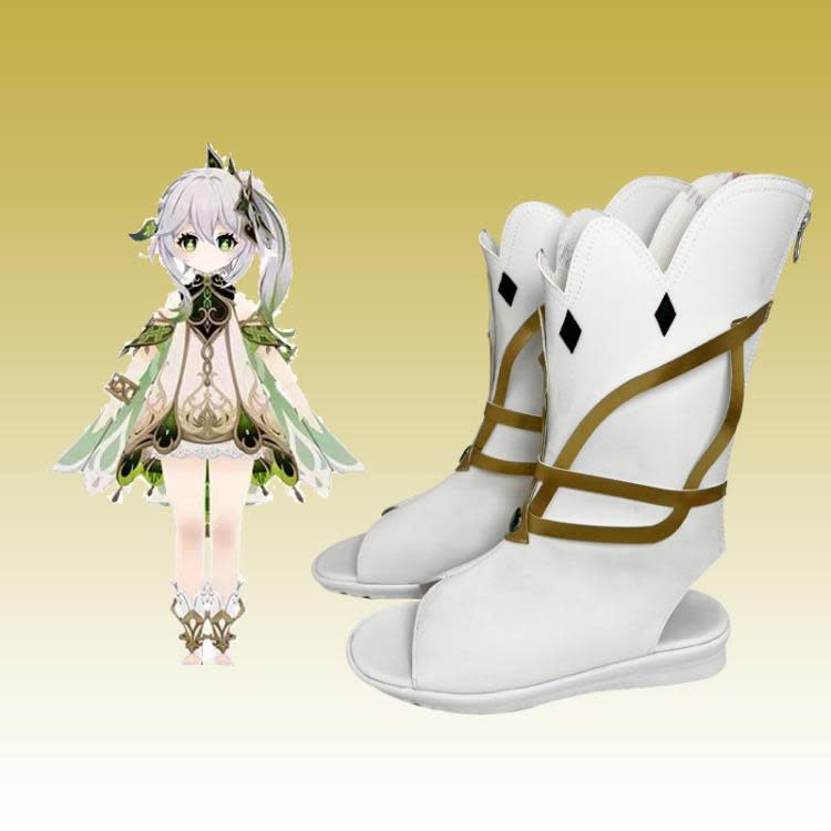 原神游戲cos鞋小吉祥草神cosplay女蘿莉納西妲鞋子漫展演出動漫鞋-細節圖4