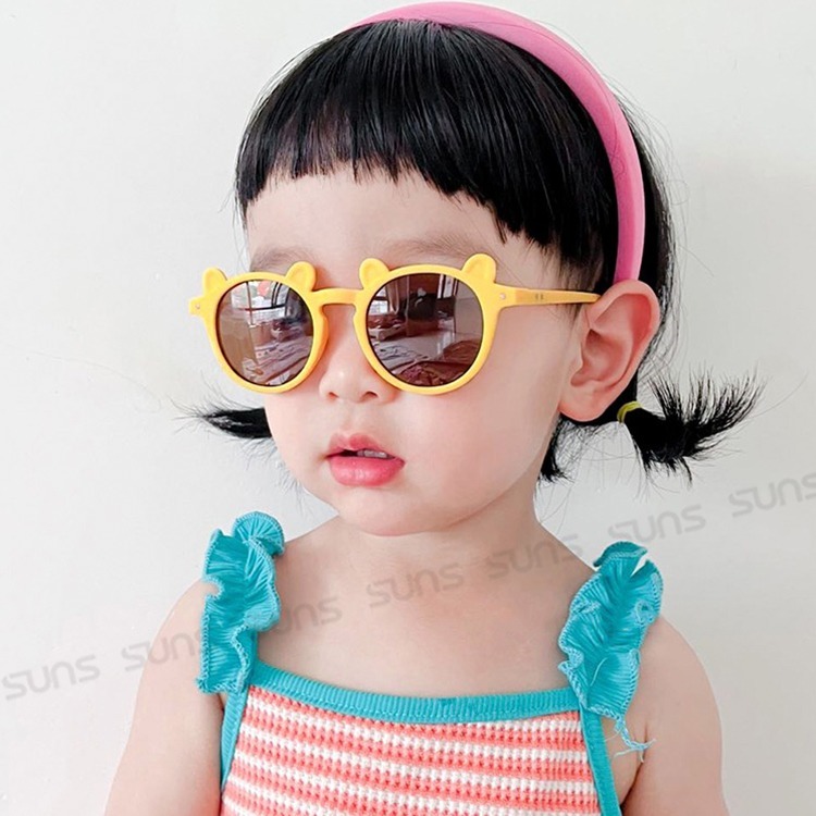 兒童太陽眼鏡 韓版小熊造型太陽眼鏡 1-6歲適用 時尚休閒造型墨鏡 抗UV400 檢驗合格-細節圖2