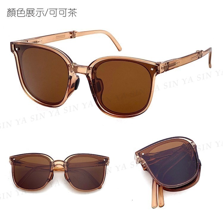 【7-ELEVEN門市團購】折疊墨鏡 韓國明星款偏光墨鏡 大框時尚墨鏡 黑灰色 男女適用 防眩光 抗UV400-細節圖5