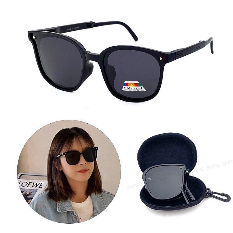 【7-ELEVEN門市團購】折疊墨鏡 韓國明星款偏光墨鏡 大框時尚墨鏡 黑灰色 男女適用 防眩光 抗UV400-規格圖11