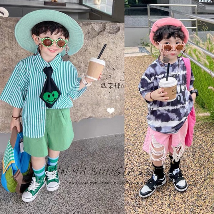 兒童復古圓框墨鏡 2-8歲 ins幾何圖形太陽眼鏡 造型墨鏡 抗UV400 檢驗合格-細節圖8