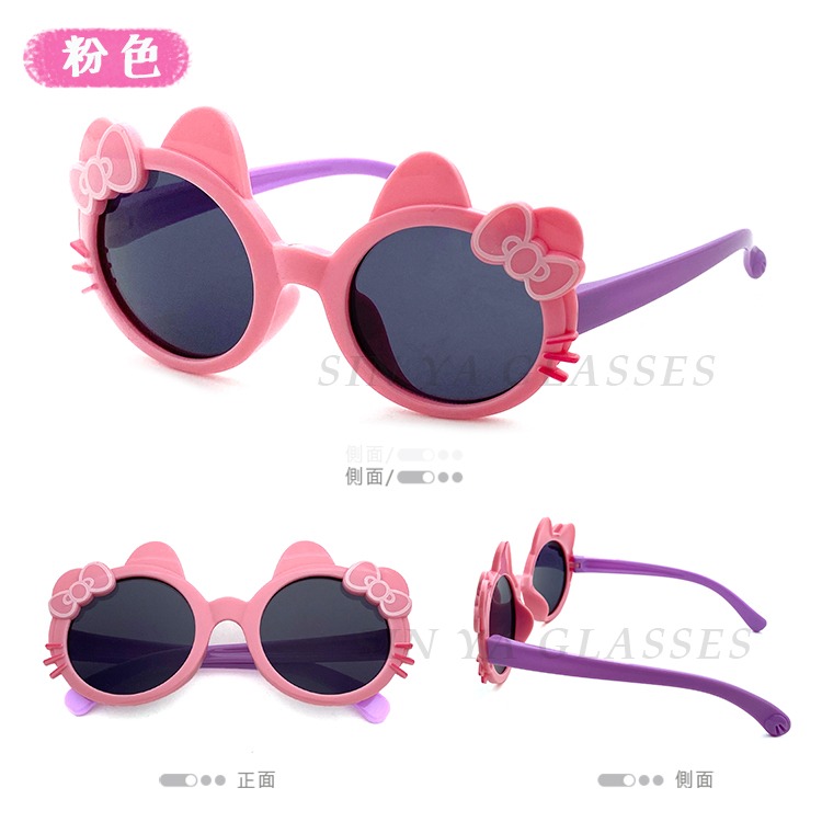 Hello kitty 造型兒童太陽 可愛卡通眼鏡 墨鏡 超卡哇伊 抗UV400 標準局檢驗合格-細節圖4