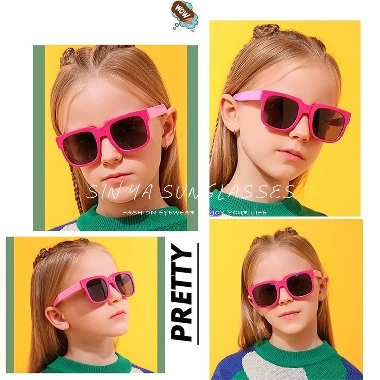 時尚兒童偏光太陽眼鏡 輕量矽膠材質不易損壞 2~8歲適用  UV400保護孩子眼睛 N027-細節圖2