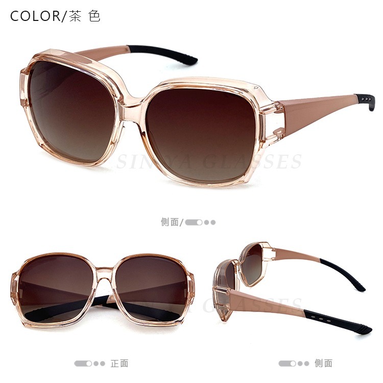 時尚韓版ins大框偏光墨鏡 套鏡 男女適用 Polarized墨鏡 超輕量無感墨鏡 防滑 抗UV400-規格圖11