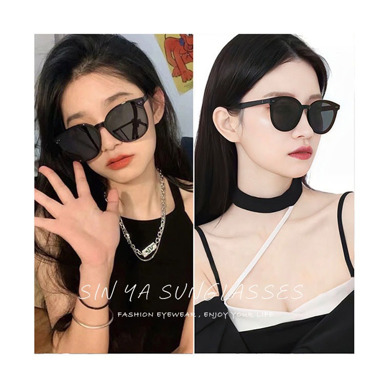 韓流明星款圓框墨鏡 ins韓妞必備款眼鏡 網紅抖音款 誰戴誰好看 大框顯小臉個性潮流 抗UV400 N213-細節圖2