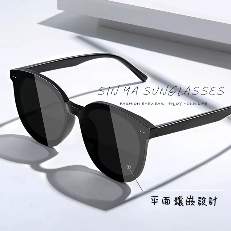 韓流明星款圓框墨鏡 ins韓妞必備款眼鏡 網紅抖音款 誰戴誰好看 大框顯小臉個性潮流 抗UV400 N213-細節圖5