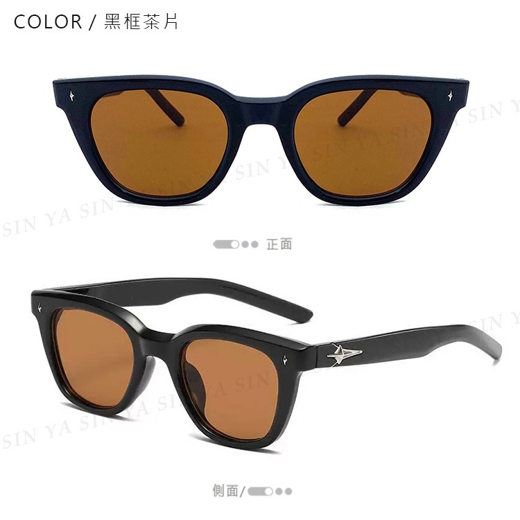 歐美潮流墨鏡 時髦款墨鏡 復古抖音款 太陽眼鏡 輕量設計 抗UV400 N414-規格圖6