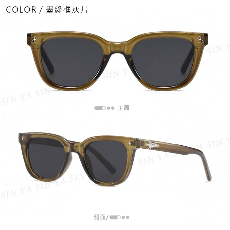 歐美潮流墨鏡 時髦款墨鏡 復古抖音款 太陽眼鏡 輕量設計 抗UV400 N414-規格圖6