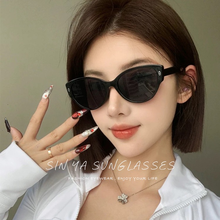 韓版ins墨鏡 網紅貓眼墨鏡 潮流太陽眼鏡 明星款眼鏡 抗紫外線UV400 顯小臉潮流墨鏡 N914-細節圖3