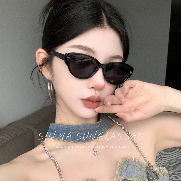 韓版ins墨鏡 網紅貓眼墨鏡 潮流太陽眼鏡 明星款眼鏡 抗紫外線UV400 顯小臉潮流墨鏡 N914-細節圖4