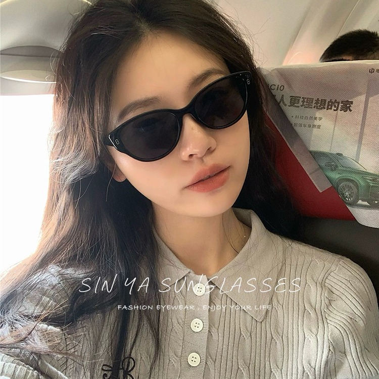 韓版ins墨鏡 網紅貓眼墨鏡 潮流太陽眼鏡 明星款眼鏡 抗紫外線UV400 顯小臉潮流墨鏡 N914-細節圖5