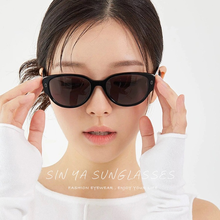 韓版ins墨鏡 網紅貓眼墨鏡 潮流太陽眼鏡 明星款眼鏡 抗紫外線UV400 顯小臉潮流墨鏡 N914-細節圖6