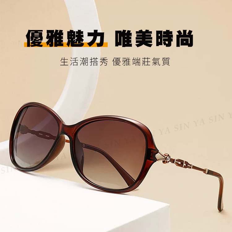 淑女偏光墨鏡 璀璨秘戀名媛款 高質感小框時尚造型 Polarized抗紫外線UV400 N058-細節圖4