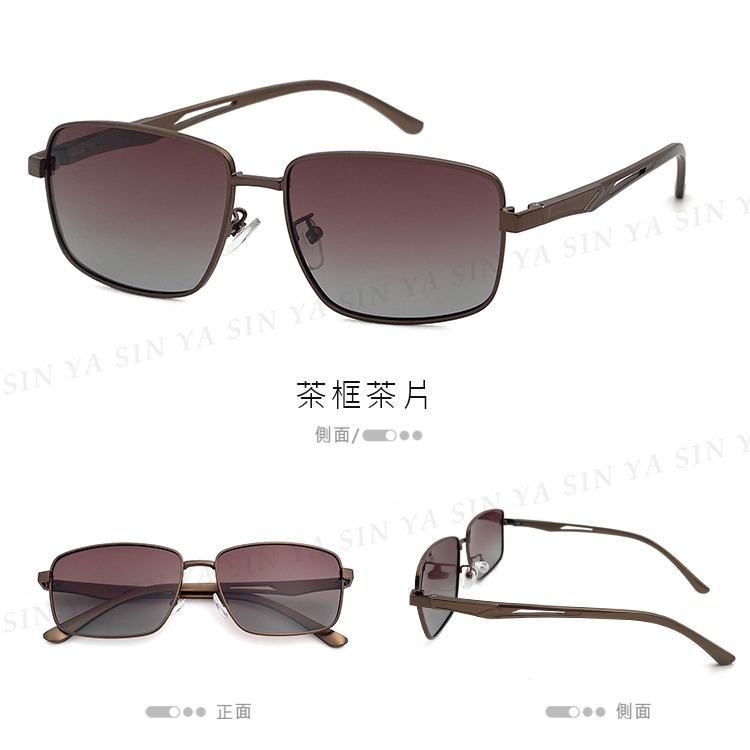 時尚方框太陽眼鏡 鋁鎂合金輕量材質 駕駛墨鏡 Polarized抗UV400+濾藍光/防眩光/反光 S434-細節圖7