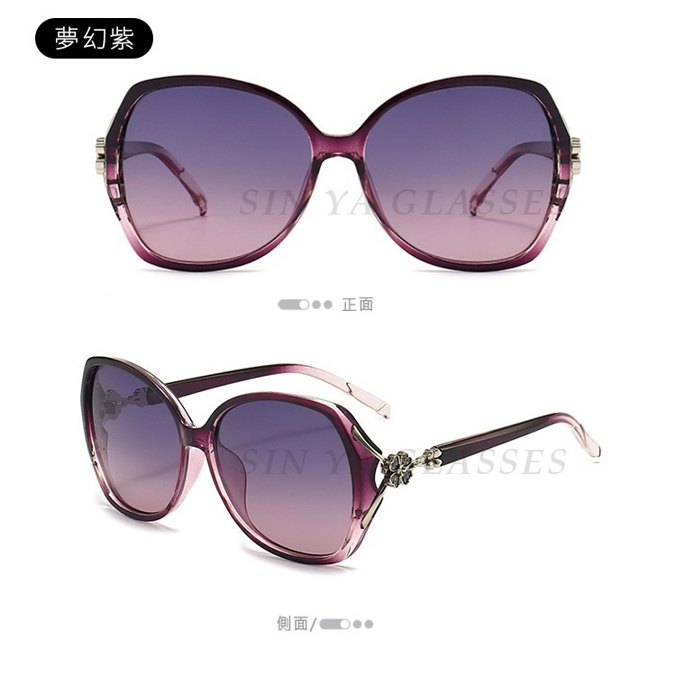 淑女偏光墨鏡 Polarized 名媛款大框顯小臉 時尚鑲鑽簍空造型 抗紫外線UV400-規格圖7