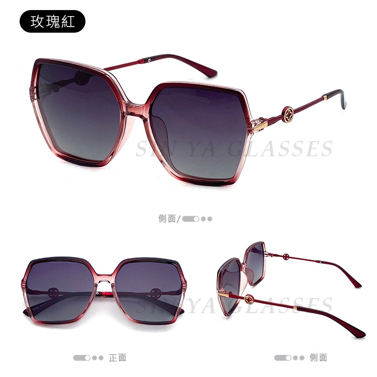 淑女偏光墨鏡 Polarized 名媛款大框顯小臉 時尚簡約造型墨鏡 輕量/抗紫外線UV400-規格圖10