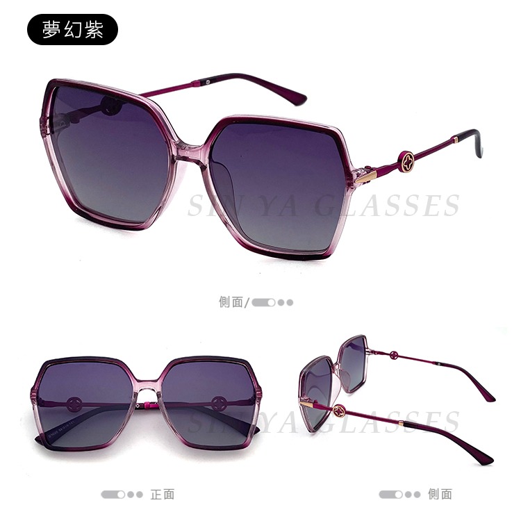 淑女偏光墨鏡 Polarized 名媛款大框顯小臉 時尚簡約造型墨鏡 輕量/抗紫外線UV400-規格圖10