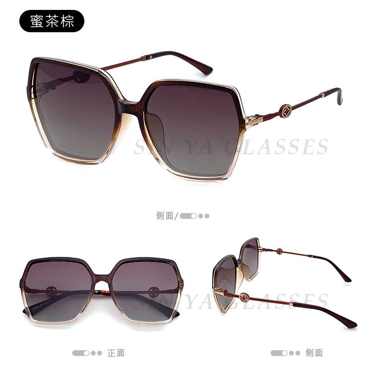 淑女偏光墨鏡 Polarized 名媛款大框顯小臉 時尚簡約造型墨鏡 輕量/抗紫外線UV400-規格圖10