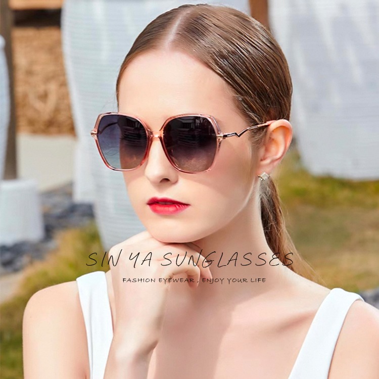 淑女偏光墨鏡 Polarized 名媛款大框顯小臉 時尚精緻鑲鑽造型 抗紫外線UV400-細節圖2