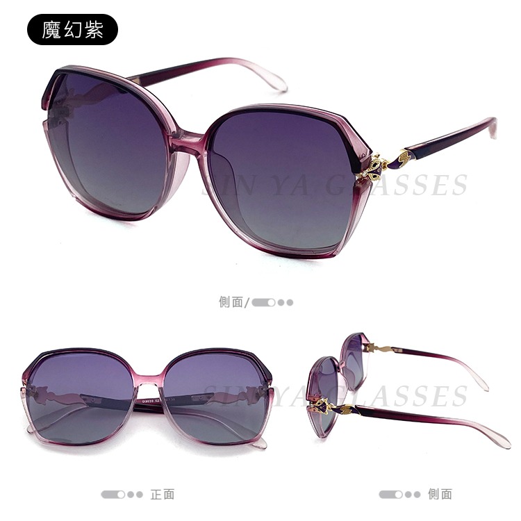 淑女偏光墨鏡 Polarized 名媛款大框顯小臉 時尚精緻狐狸造型 抗紫外線UV400-規格圖8