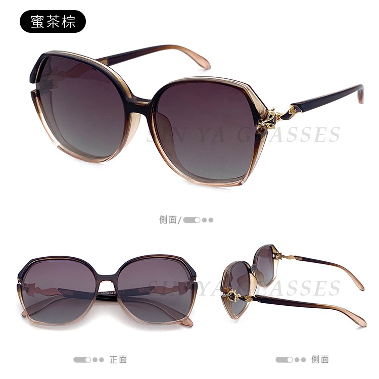 淑女偏光墨鏡 Polarized 名媛款大框顯小臉 時尚精緻狐狸造型 抗紫外線UV400-規格圖8