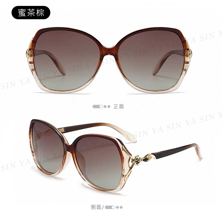 淑女偏光墨鏡 Polarized 名媛款大框顯小臉 時尚精品狐狸造型 抗紫外線UV400-規格圖9