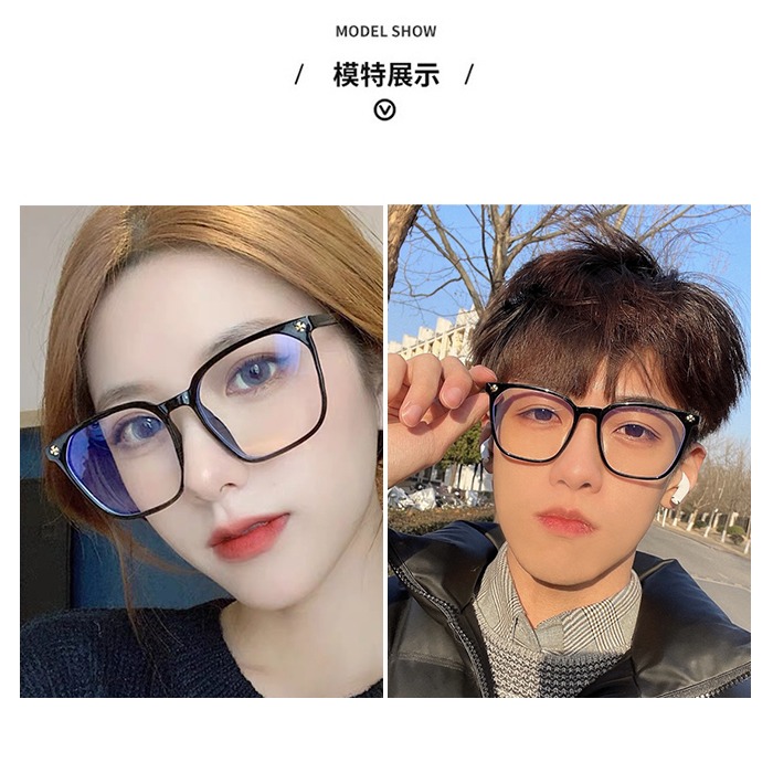 濾藍光眼鏡 平光眼鏡 復古眼鏡 男女適用 無度數眼鏡  時尚 百搭 流行 不挑臉型 N114-細節圖4