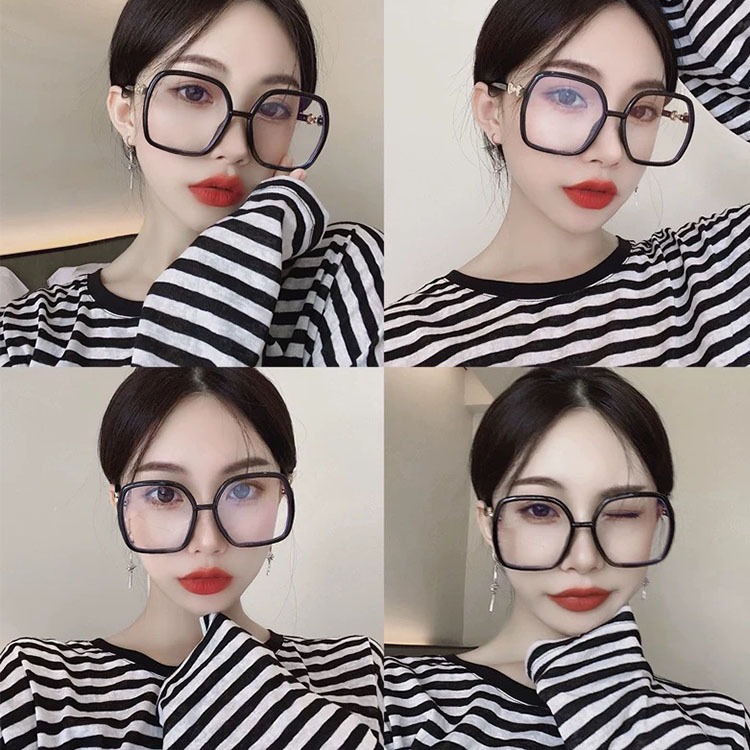 時尚濾藍光眼鏡 大框眼鏡 平光眼鏡 網紅款 男女適用 可配度數鏡框 N308-細節圖2