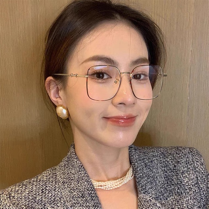 時尚濾藍光眼鏡 平光眼鏡 大框眼鏡 男女適用 無度數眼鏡  時尚 百搭 流行 不挑臉型 N4018-細節圖2