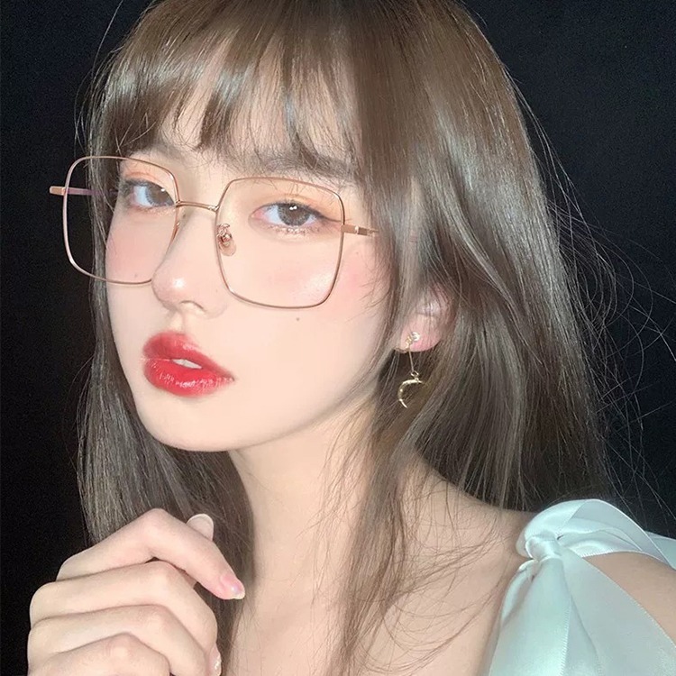 時尚濾藍光眼鏡 平光眼鏡 大框眼鏡 男女適用 無度數眼鏡  時尚 百搭 流行 不挑臉型 N4018-細節圖3