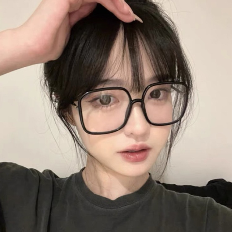 時尚濾藍光眼鏡 平光眼鏡 網紅款 大框眼鏡 男女適用 可配度數鏡框 N89582-細節圖8