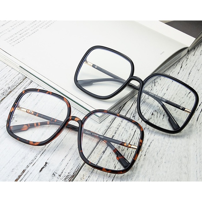 時尚濾藍光眼鏡 平光眼鏡 網紅款 大框眼鏡 男女適用 可配度數鏡框 N89582-細節圖10