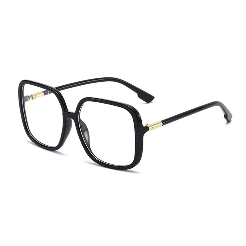 時尚濾藍光眼鏡 平光眼鏡 網紅款 大框眼鏡 男女適用 可配度數鏡框 N89582-規格圖11