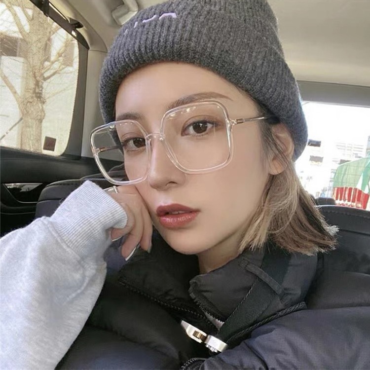 時尚濾藍光眼鏡 平光眼鏡 網紅款 大框眼鏡 男女適用 可配度數鏡框 N89582-規格圖11